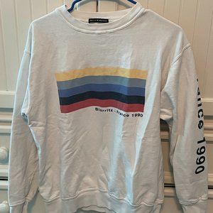 Brandy Melville White Crewneck Sweatshirt